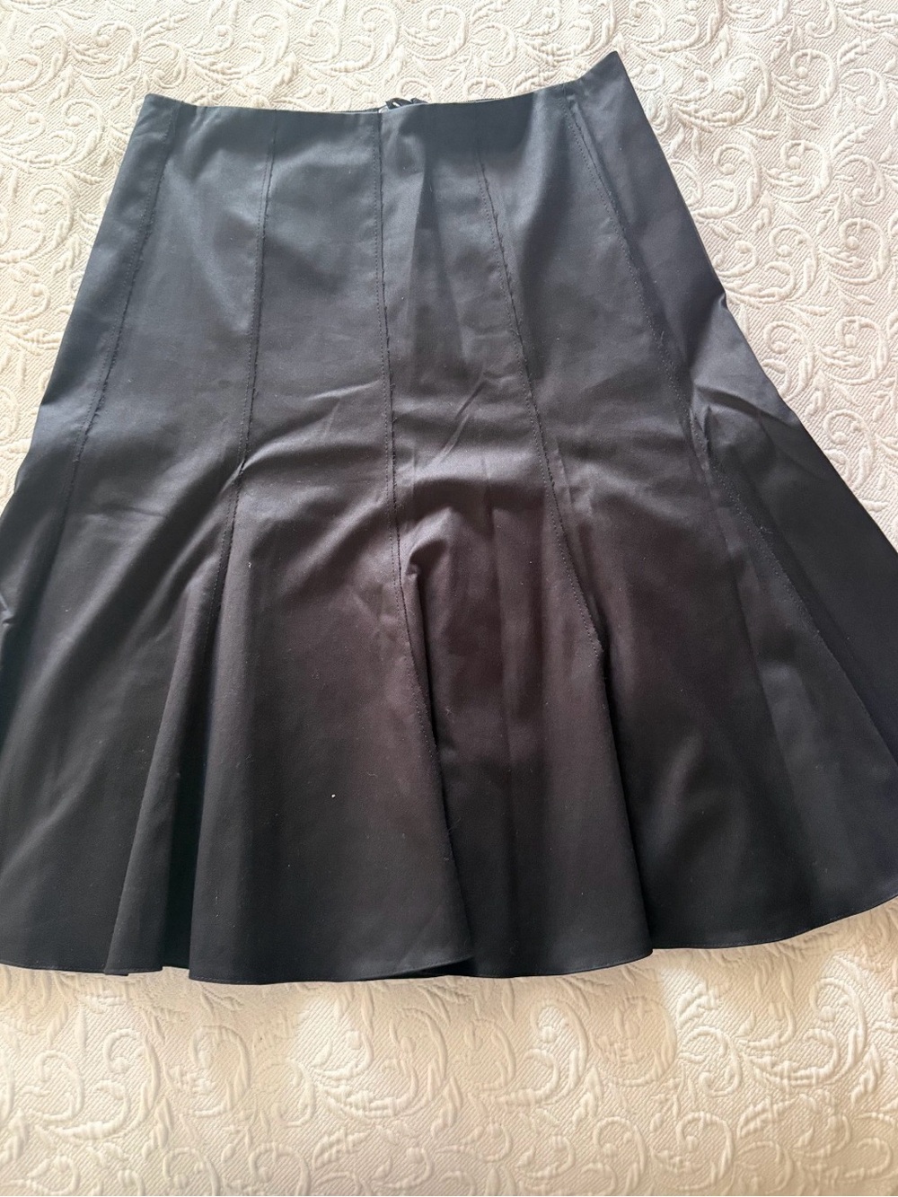 Akris Punto Black A-Line Paneled Skirt